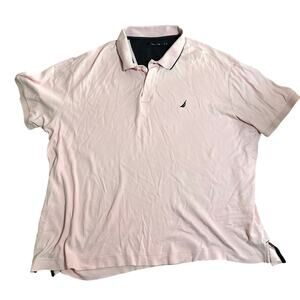 Nautica Polo Shirt Baby Pink Mens Plus Size 2X